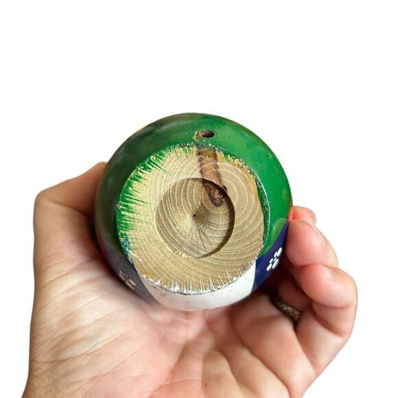 Vintage Kokeshi Nodders bobble heads Hanbok Korean Large Handpainted Handmade - Picture 5 of 6